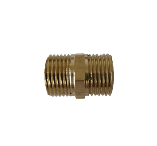Brass Nipple Adaptor, Male to Male (For Steam Hoses)