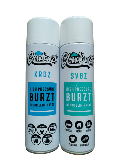 Cloudburzt Air Freshener & Odour eliminator 2-Can Bundle - SVGZ x KRDZ